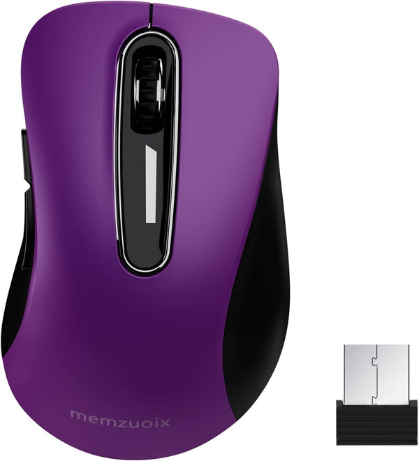 memzuoix 2.4G Wireless Mouse, 1200 DPI Computer Mouse with USB Receiver, Portable Cordless for Laptop, PC, Desktop,
