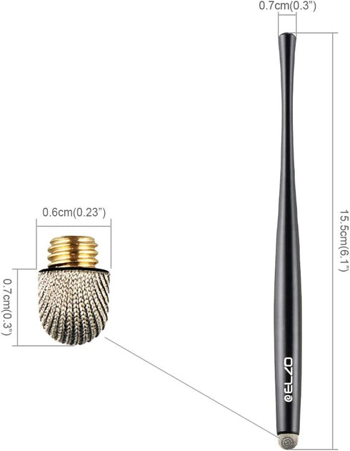 Elzo Stylus Pen Combo, Universal Capacitive Touch Screen 2 Packs with 4 Replacement Fiber Fine Tips for Tablet, iPad,