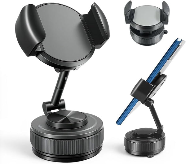 METINFUS Vacuum Car Phone Holders, Upgrade Strong Suction Cup Phone Mount for Car,