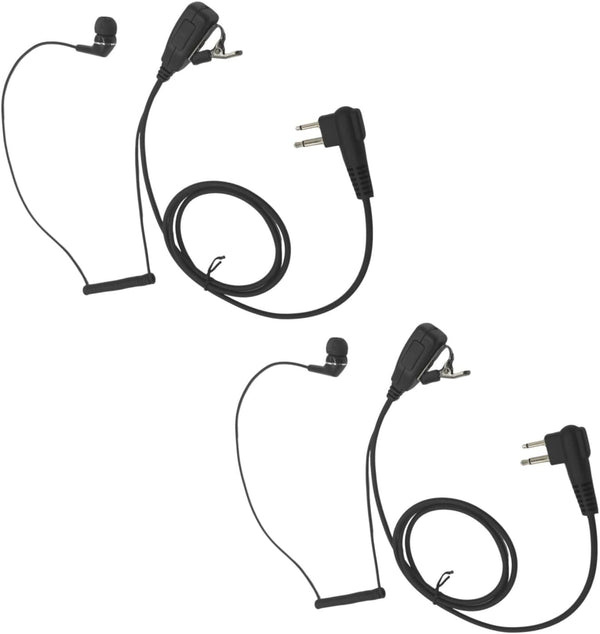 2 Pin Earpiece M1 Headset with Ptt Mic, In-Ear Earbuds for Motorola cp100 cls1410 gp300 cp200d bpr40 (2 Pack)