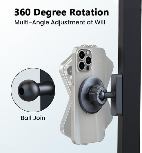 Enegg 360 N52 16 15 14 13 12 Portable Gym Magnetic Phone Holder for Magsafe Golf Cart, Rotation Adjustable, Dual Magnet