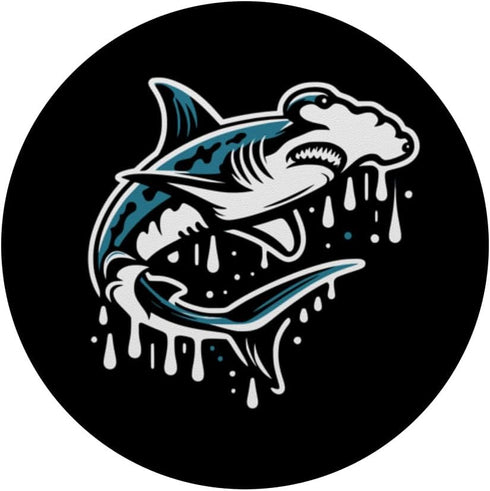 Cool Hammerhead Shark Graphic Art Design PopSockets Standard PopGrip