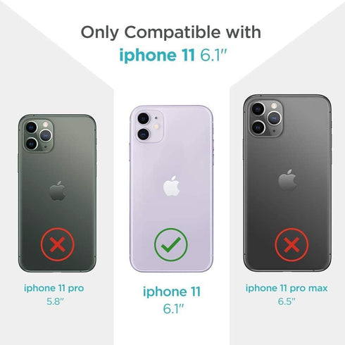 Flower Designed iPhone 11 Case with Screen Protector, Floral Clear Shockproof Full Body Soft Bumper Cover 6.1 Inch