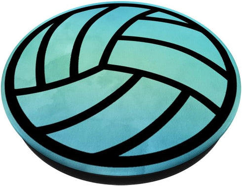 Volleyball Blue Watercolour PopSockets PopGrip: Swappable Grip for Phones & Tablets PopSockets Standard PopGrip