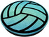 Volleyball Blue Watercolour PopSockets PopGrip: Swappable Grip for Phones & Tablets PopSockets Standard PopGrip