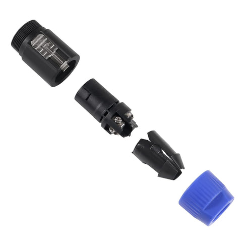 4-Pole 4Pin NL4FC Connector, Ohm Plug Speaker Audio Cable Adapter Compatible with Neutrik Speakon (5pcs Orange + 5pcs