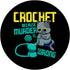 Crochet Because Murder Is Wrong, Funny Cat Crocheting PopSockets Standard PopGrip