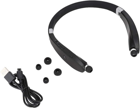 Sx991 Foldable Neck Hanging Type Bluetooth Headphones Model Sx 991, Telescopic Earphone, Black