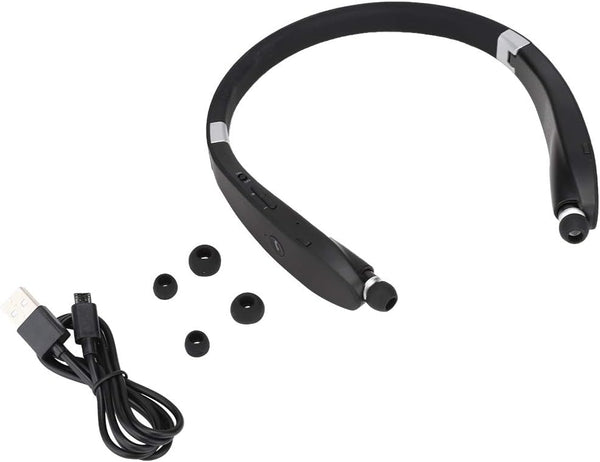 Sx991 Foldable Neck Hanging Type Bluetooth Headphones Model Sx 991, Telescopic Earphone, Black