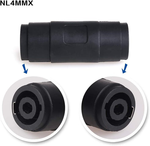NANYI NL4FC Speakon Cable, 4Pin Speaker/Amp Female to Female Plug Jack Connector, 2 Pack