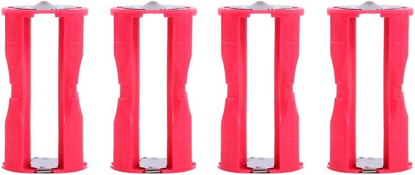 KIKYO Battery Converter - 4pcs 4AAA to C Size Parallel Battery Converter Adapter Holder for Household Use