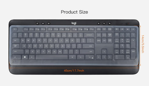 imComor 17.7" 5.5") Universal Keyboard Cover Skin for Standard Size PC Computer Desktop Keyboard Ultra Thin Silicone