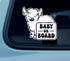 Sabazee Highland Cow Baby On Board Car Window Decal - Cute Calf Safety