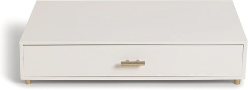 U Brands Juliet Monitor Stand, Office Organization Supplies, White and Gold, 1 Count