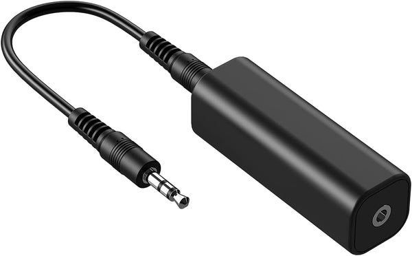 Ground Loop Noise Isolator for Car Audio/Home Stereo System with 3.5mm Audio Cable (Grey)