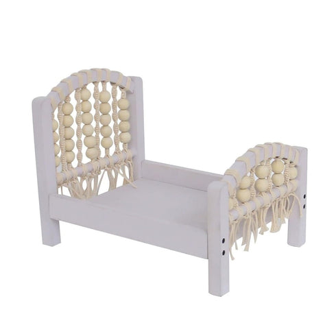 Lily Brown Photography Props Wooden Bed Baby Photoshoot Props Bed Baby Photo White Wood