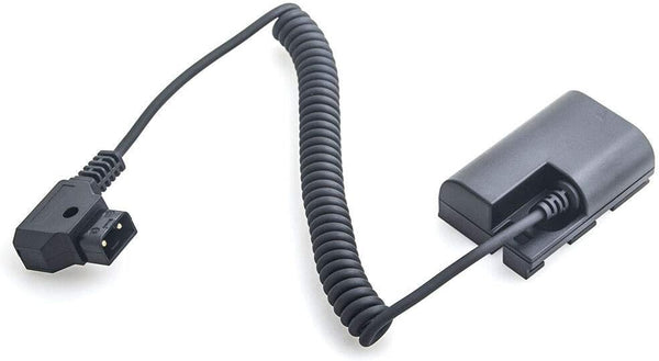 FocusFoto LP-E6 Dummy Battery Power Adapter, D-tap Spring Cable for SmallHD 501 502 702 Monitor, Canon EOS Cameras