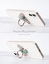 Allengel Bee Phone Ring Holder, Cute Finger Kickstand with Crystal for iPhone or Smartphone Cases, Silver Turquoise