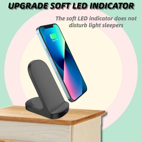 15W Fast Wireless Charger, 10W Wireless Charging Stand Compatible with iPhone 14 13 12 11 Pro XR XS 8 Plus Galaxy S22
