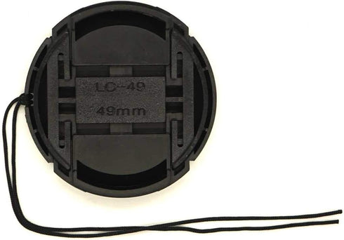 49mm Lens Cover Cap for Canon M50 M100 M6 with EF-M 15-45mm IS STM Lens, Sony RX1R with SEL 18-55mm (2 Packs)
