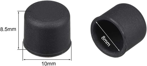 uxcell 10pcs RCA Silicone Port Protectors, Anti Dust Cap Cover, 8mm Dia Black