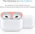 Senbos 3 3rd Metal Dust Guard for Apple AirPods Case Ultra Slim Protective Film, Scratch-Resistant Cover, Prevents
