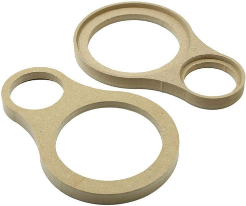 Unifizz 2pcs Wooden Car Speaker Spacer Stereo Mount Adapter Ring Bracket, 3.1inch & 2.1inch ID