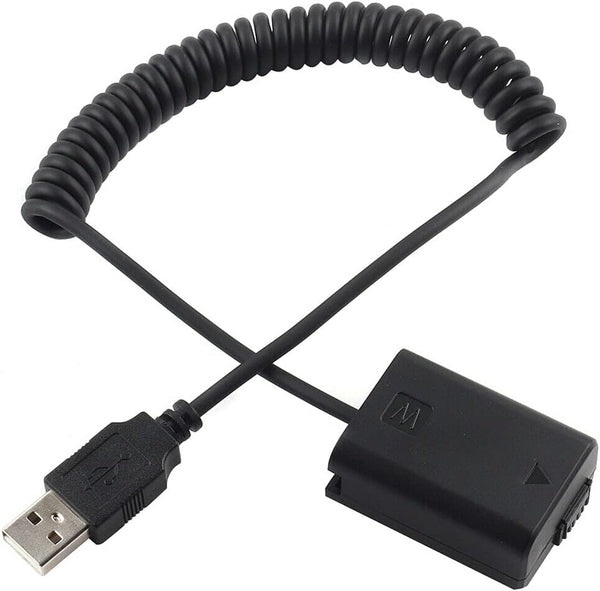 Full Decoded NP-FW50 Dummy Battery 5V 2A USB Power Adapter for Sony Mirrorless Camera Alpha A7 Series