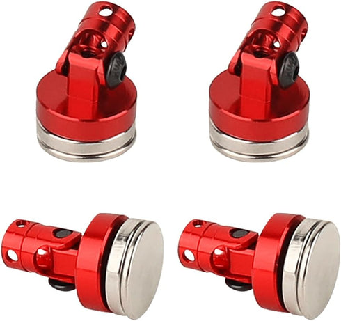 4PCS SCX10 4WD 1/10 RC Magnetic Body Post with Clips,Alloy Magnetic Stealth Invisible Body Shell Mount Column