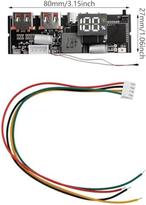 Septoolshop 3S 4S 5S 65W 100W Output(3S 65W) Power Bank Module Circuit Board With Charging, Comprehensive Safety