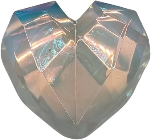Generic Crystal Heart Phone Grip Stand (Adhesive), Iridescent Prism Expanding Phone Holder &