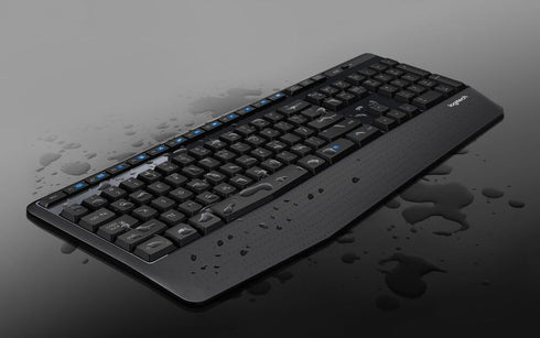 Logitech K345 Wireless Keyboard with Palm Rest, Full-Sized and 2.4 GHz USB Receiver for PC and Laptop