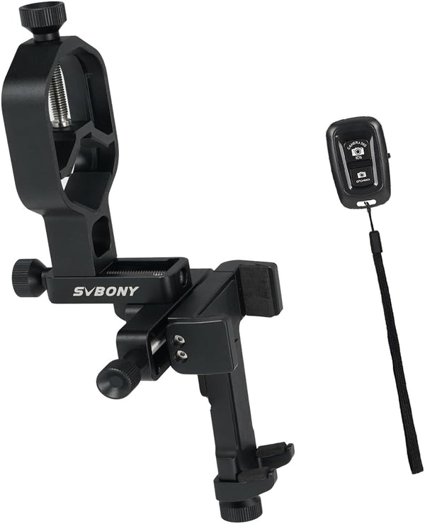 SVBONY SV214 Pro 3-Axis Universal Smartphone Adapter, Digiscoping Adapter with Remote Control for 28 to 48mm Eyepiece
