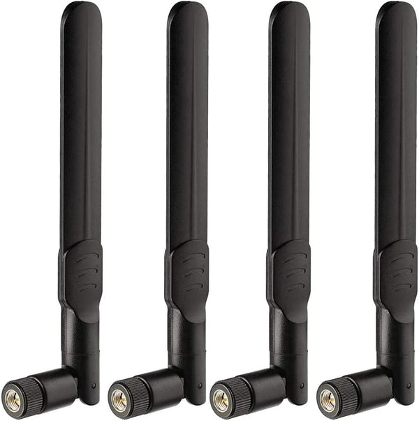 BINGFU 8dBi SMA Male 4G LTE Antenna (4-Pack) for Wireless CPE Router, Hotspot,