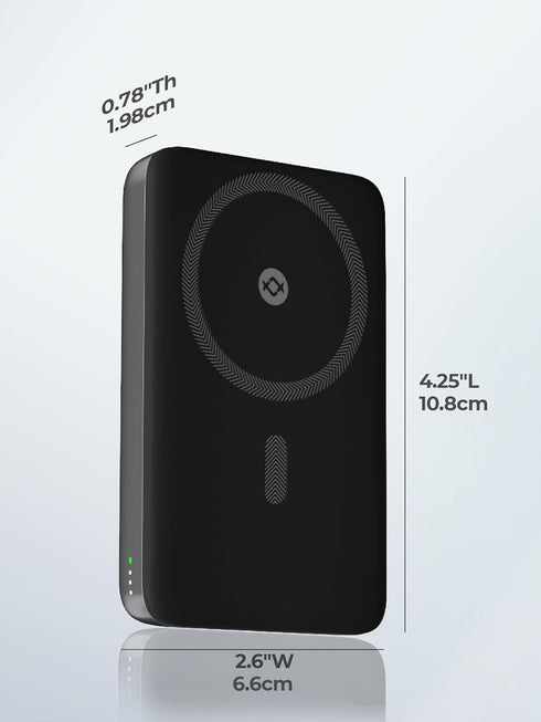 Magnetic Battery Pack 10000mAh for MagSafe, Foldable Wireless Charger with 30W USB-C Fast Charging for iPhone