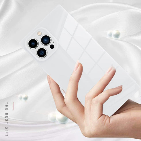 LSL White Soft TPU Bumper Case for iPhone 13 Pro Max, Anti-drop Anti-scratch Shock Absorption Slim Cover 6.7 Inch