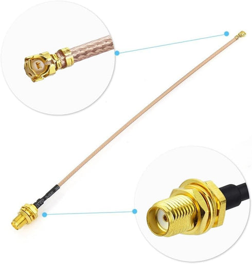 Bingfu Waterproof Active GPS Navigation Antenna, Adhesive Mount SMA Male with 15cm RG178 Coaxial Cable