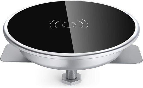 i.VALUX Recessed Desk Wireless Charger,15W Fast Flush Mount Qi Charging Pad,Hidden Desk Grommet