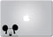 Die-Cut Vinyl Decal Sticker Mickey Mouse Peeking for MacBook, Laptop, Car Window (Black)