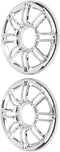 MACHSWON Chrome Motorcycle 6" Speaker Grill Accent Trim Cover, Compatible with Harley Touring Electra Glide 1998-2013