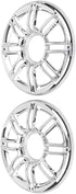 MACHSWON Chrome Motorcycle 6" Speaker Grill Accent Trim Cover, Compatible with Harley Touring Electra Glide 1998-2013