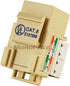 Monoprice Cat6 Punch Down Keystone Jack for 22-24AWG Solid Wire, Beige