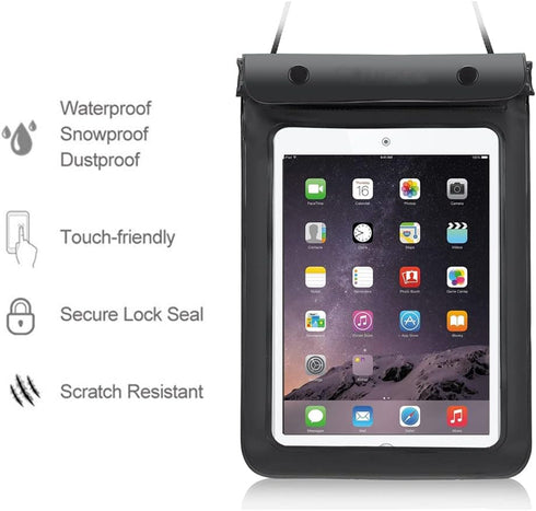 7-8.7 Inch Tablet Universal Waterproof Bag, Dry Pouch with Lanyard for Samsung Galaxy Tab A7 Lite 8.7 , iPad Mini 4,