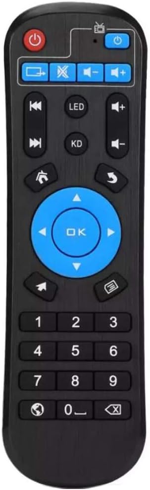 Replaced Remote Control Compatible with Android Smart TV Box T95, T95Z-K-V-U-W Pro, HK1, MX10, X88, TX6