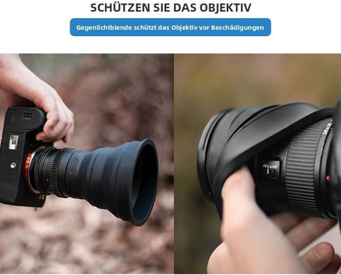 TONHOKJ (72mm-112mm) Universal Silicone Lens Hood, Anti-Reflective Foldable Window Photography Hood for DSLR