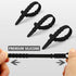 Reusable Zip Ties, Silicone Zip Ties, 20pcs Rubber Cable Ties, Fastening Cable Ties for Bags, Travel Items, Black