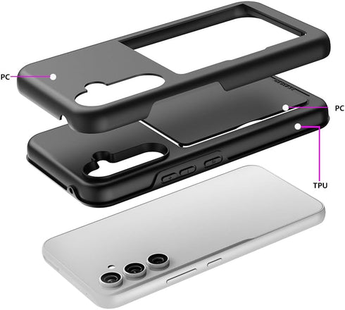 Asuwish Samsung Galaxy A54 5G Phone Case with Tempered Glass Screen Protector, Card Holder Slot, Kickstand Protective