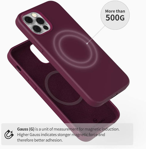 Sinjimoru 15, 15 Magnetic Silicone Case for iPhone Anti-Dust and Compatible with Magsafe, iPhone Silicone Case