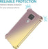 Clear Gradient Slim TPU Case for Motorola Moto G Play 2021 with Tempered Glass Screen Protector (Black/Gold)