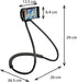 Universal Mobile Phone Stand, Lazy Cell Phone Holder & Neck Tablet Mount Holder, Flexible Bracket (Black)